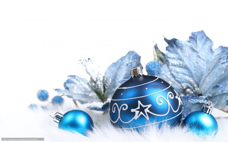 Blue Christmas Ornaments — Festive, Winter, Photograph, Fluff
