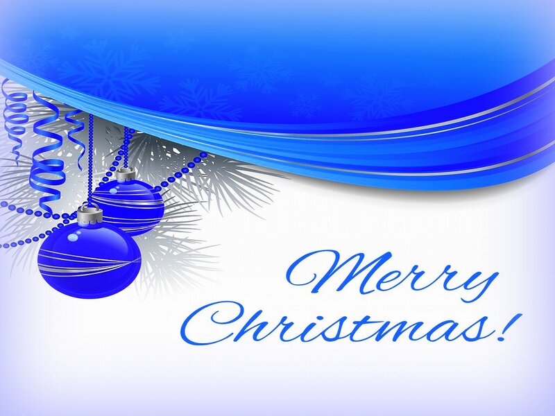 Blue Christmas Ornaments — Festive, Winter, Vector Art, Snowflakes