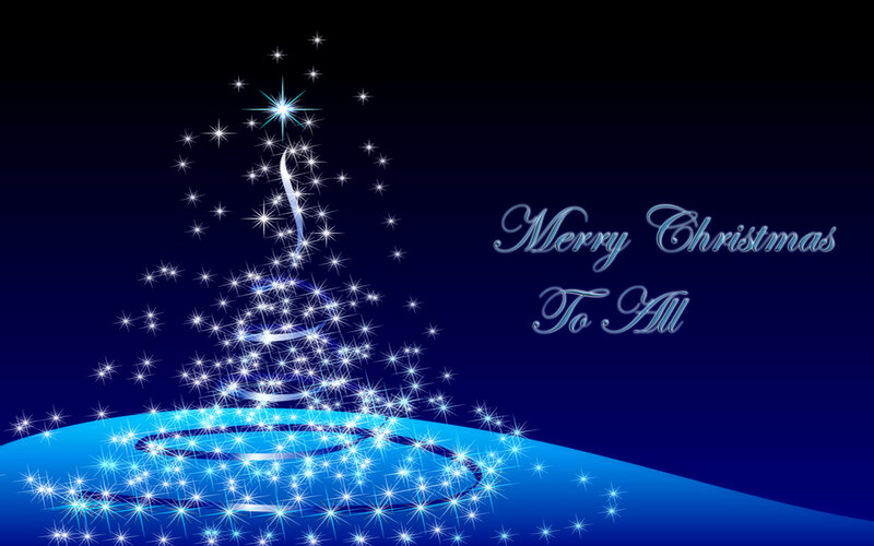 blue christmas sparkle