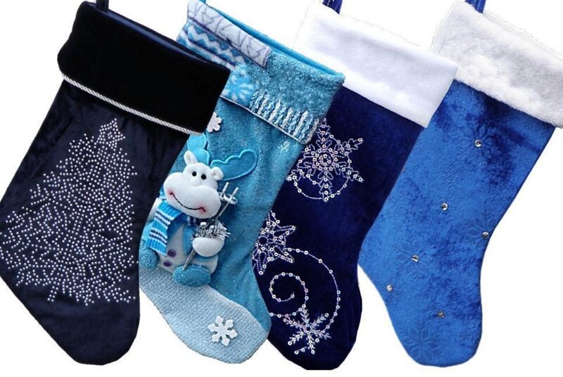 Blue Christmas Stockings