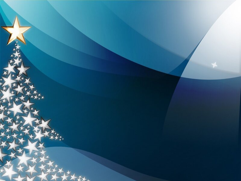 blue christmas tree background