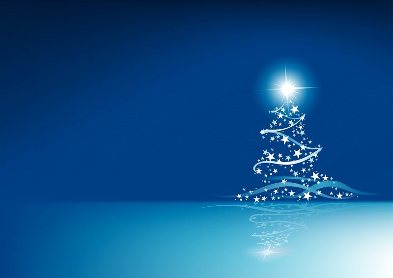 blue christmas tree background