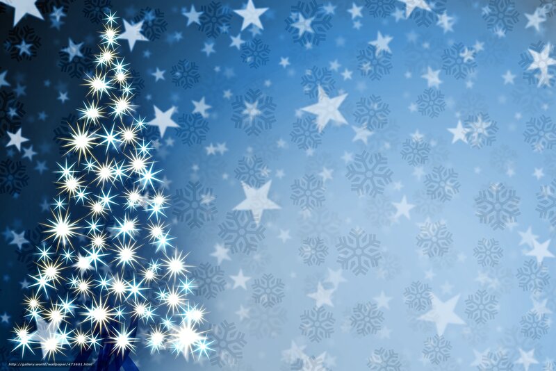blue christmas tree background