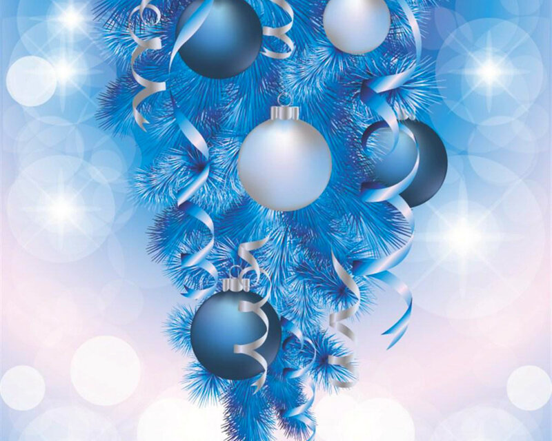 Blue Christmas Tree Branch