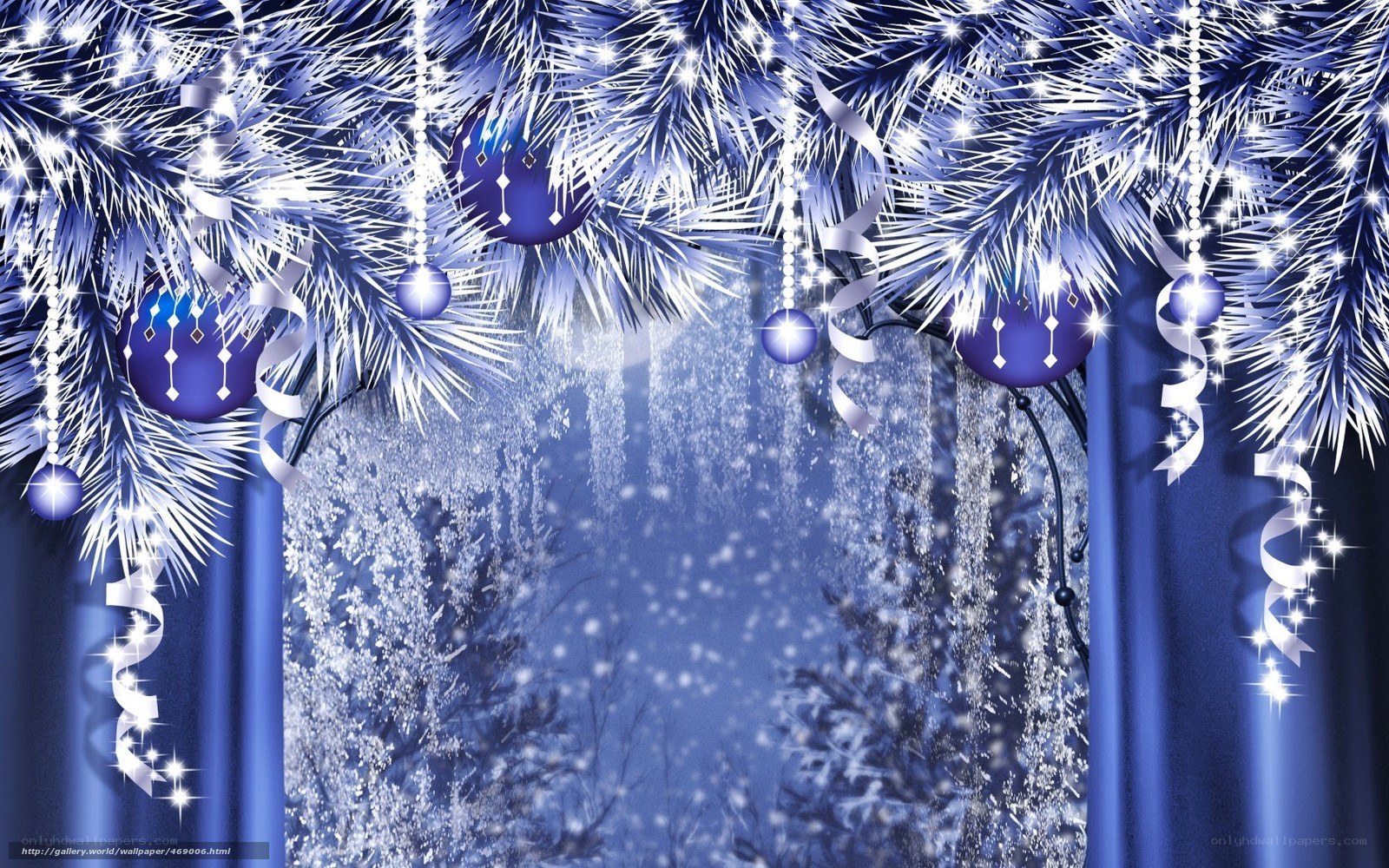 Blue Christmas tree decoration