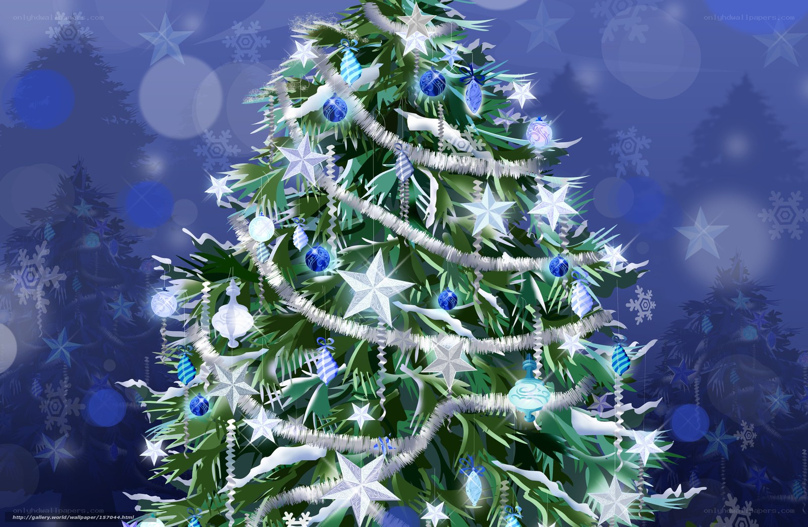 Blue Christmas tree decoration