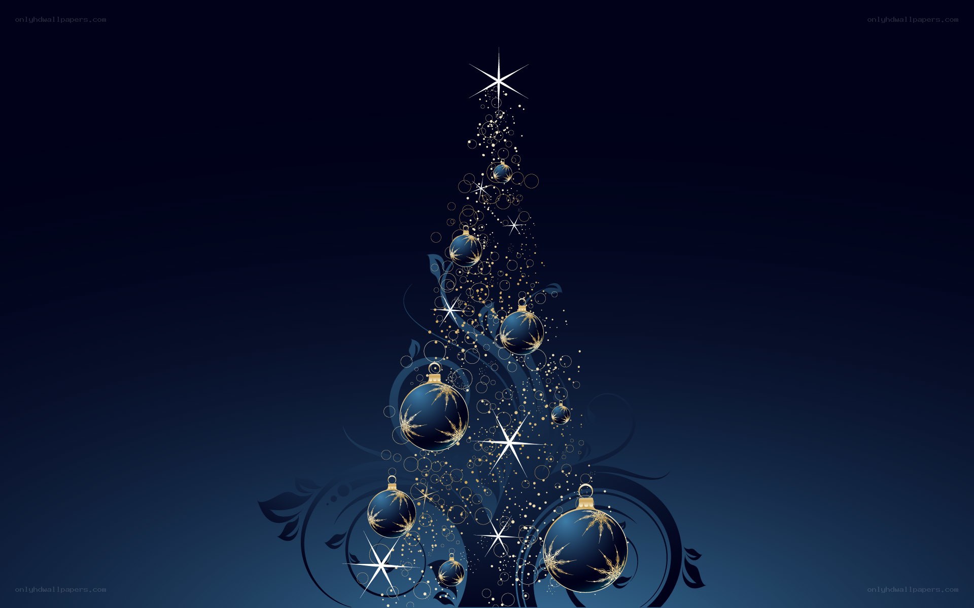 blue christmas tree design