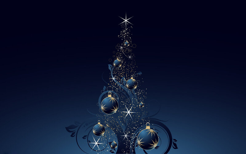 blue christmas tree design