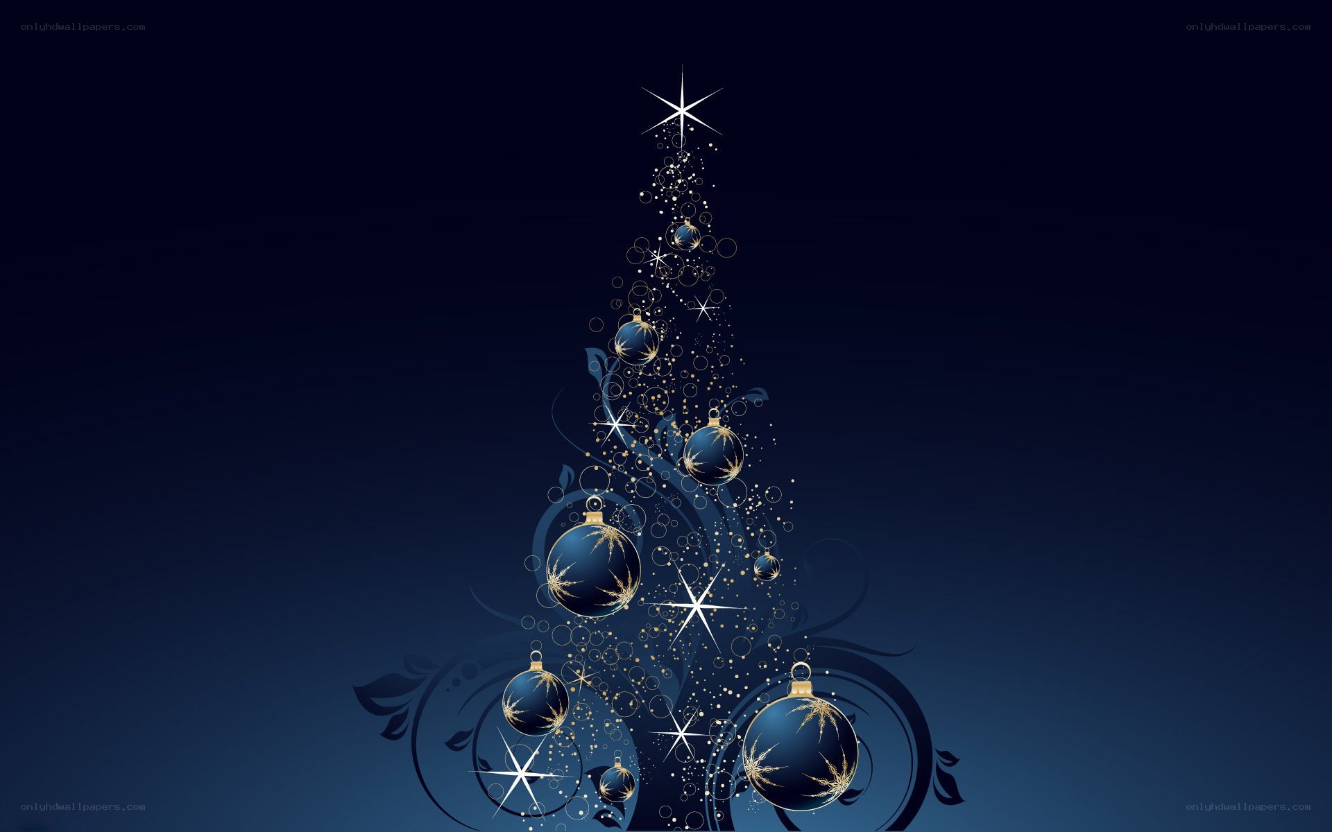 blue christmas tree design