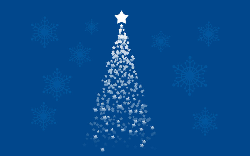 blue christmas tree design