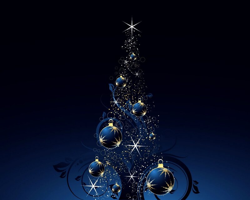blue christmas tree design