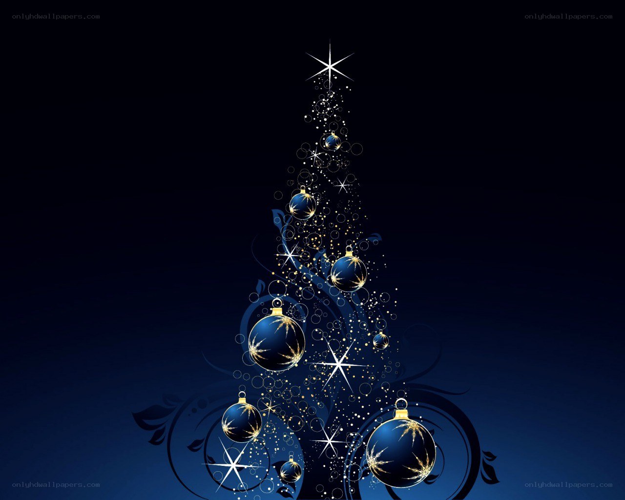 blue christmas tree design