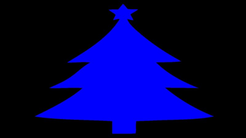blue christmas tree icon