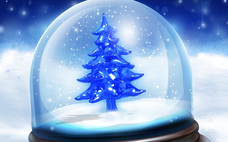 Blue Christmas Tree — Serene, Winter