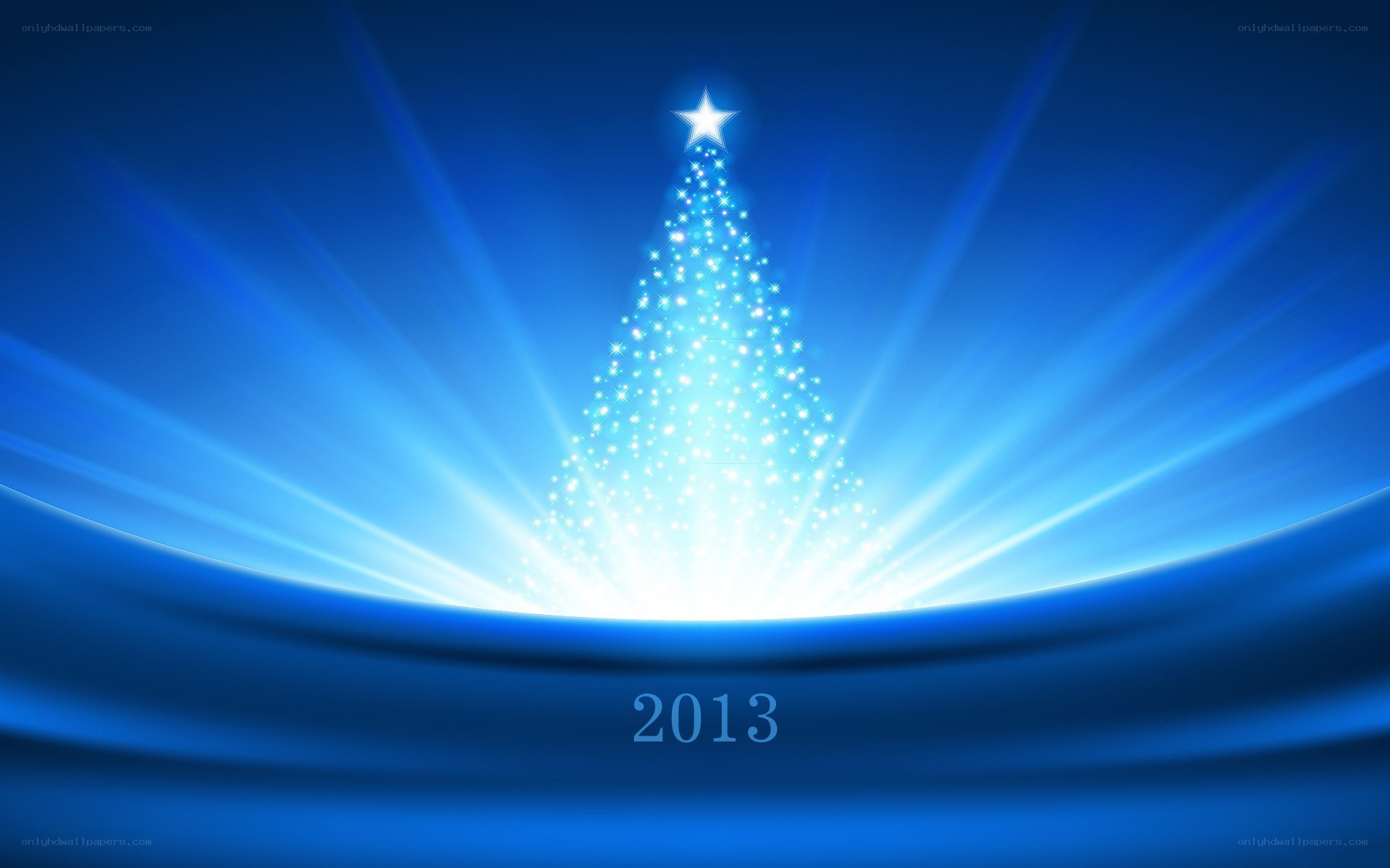 Blue Christmas tree with star