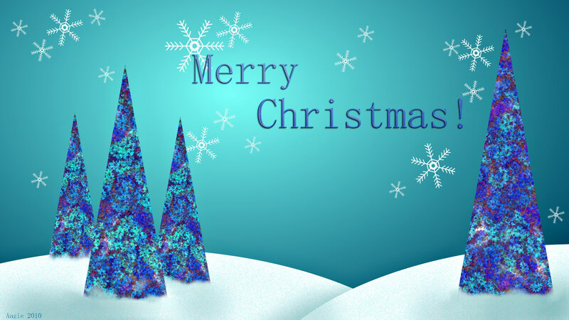 Blue Christmas Trees