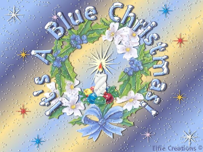 Blue Christmas Wreath — Festive