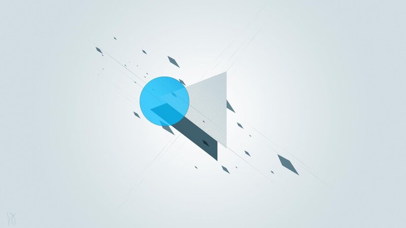 Blue Circle and Triangle