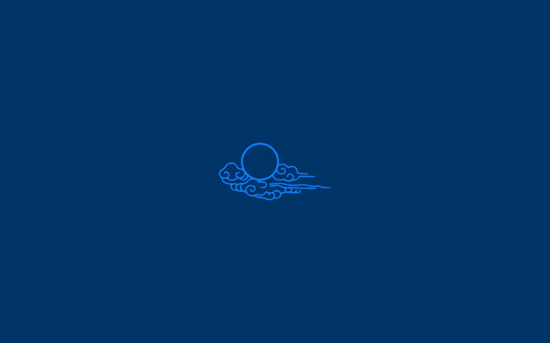 Blue Circle on Clouds