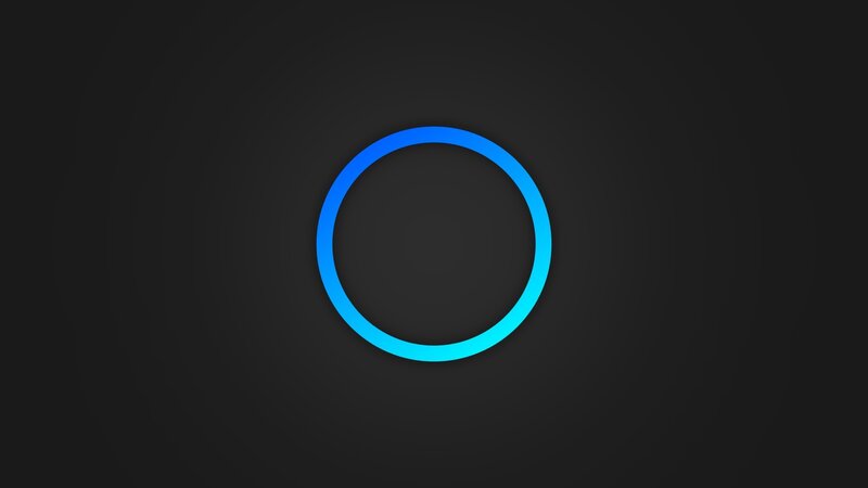 blue circle on dark background