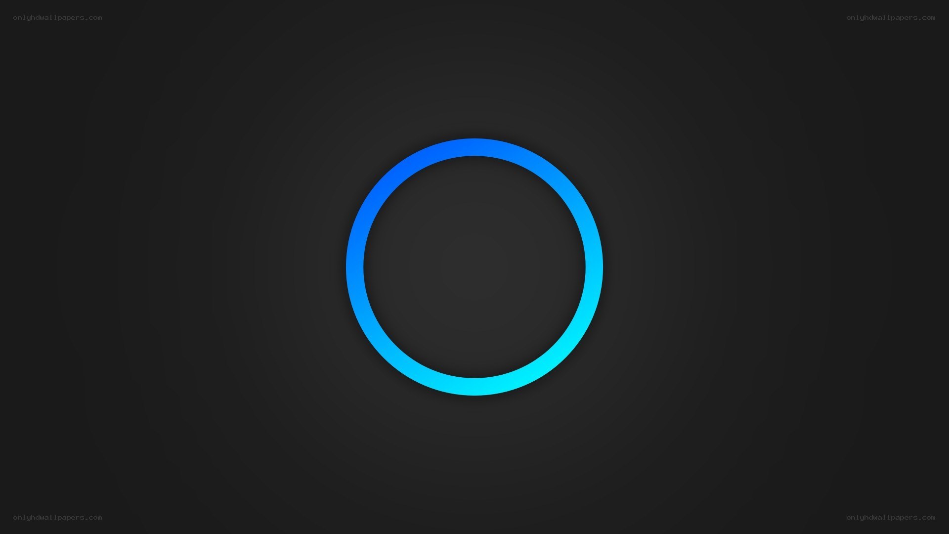 blue circle on dark background