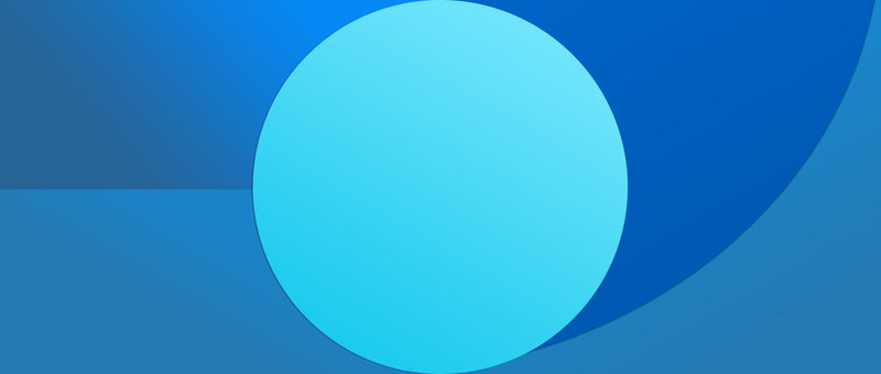 Blue Circle on Gradient