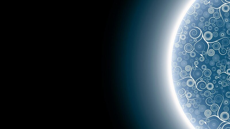 blue circle with white swirls