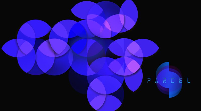 Blue Circles on Black — Minimalist