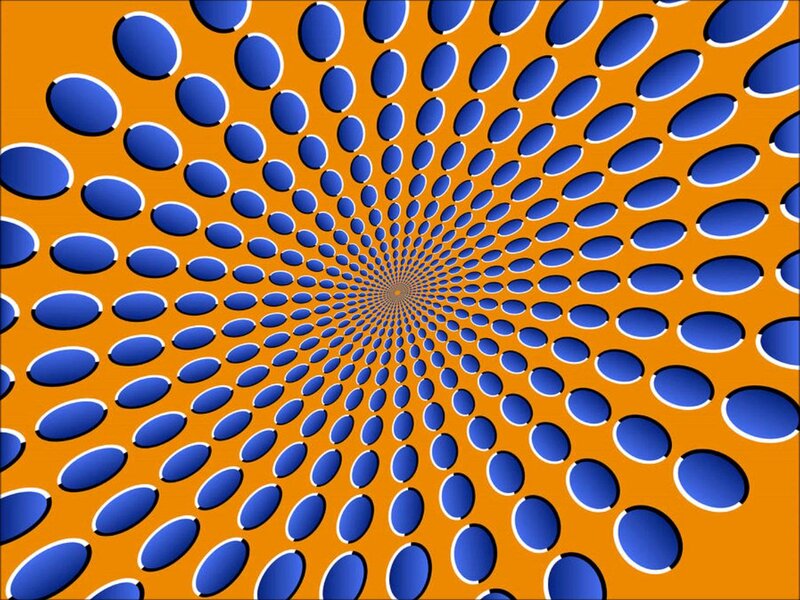 Blue Circles on Orange