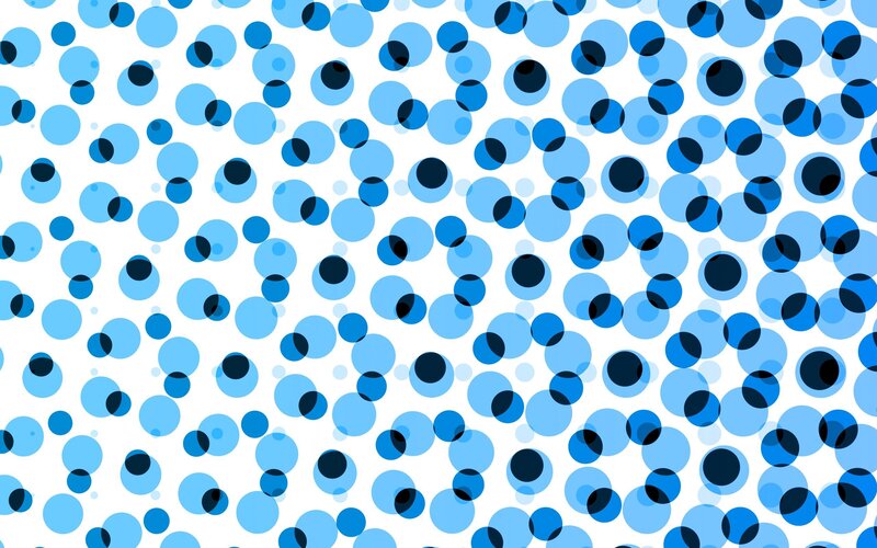 Blue Circles on White