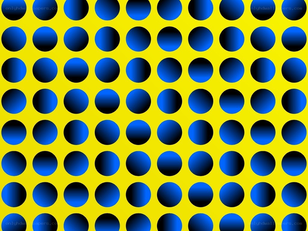 Blue circles on yellow background