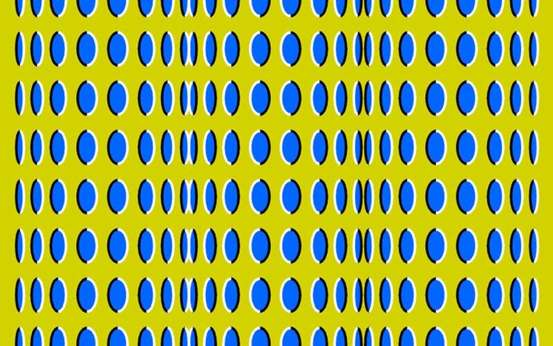 Blue Circles on Yellow