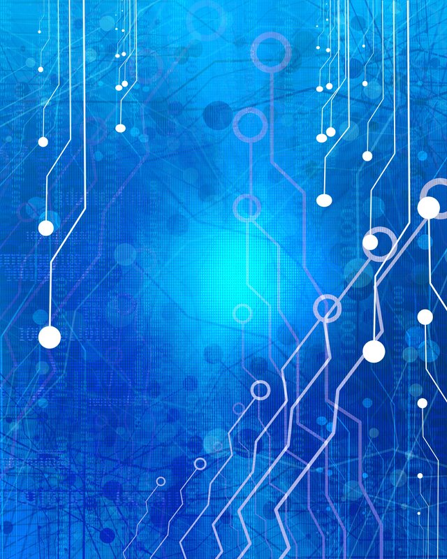 blue circuit board design