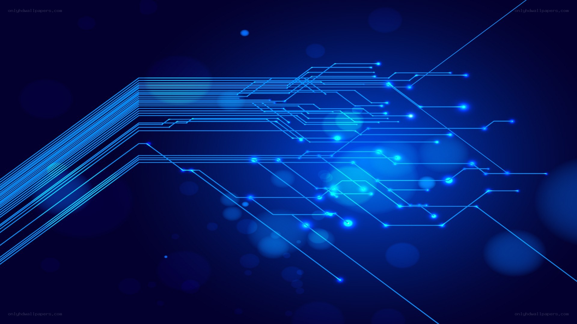 blue circuit board design