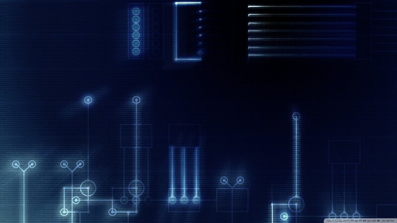blue circuit board design