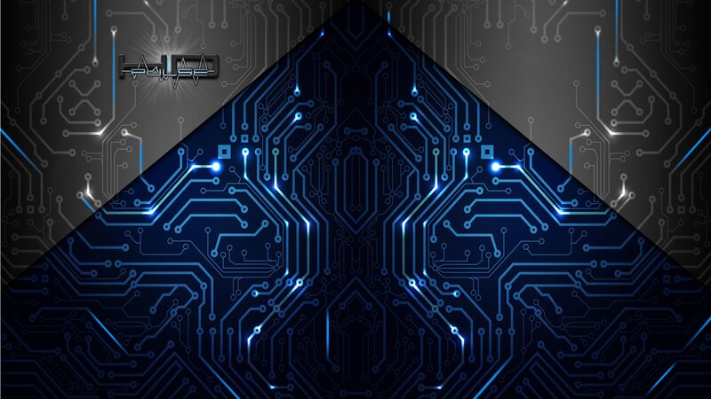 blue circuit board design