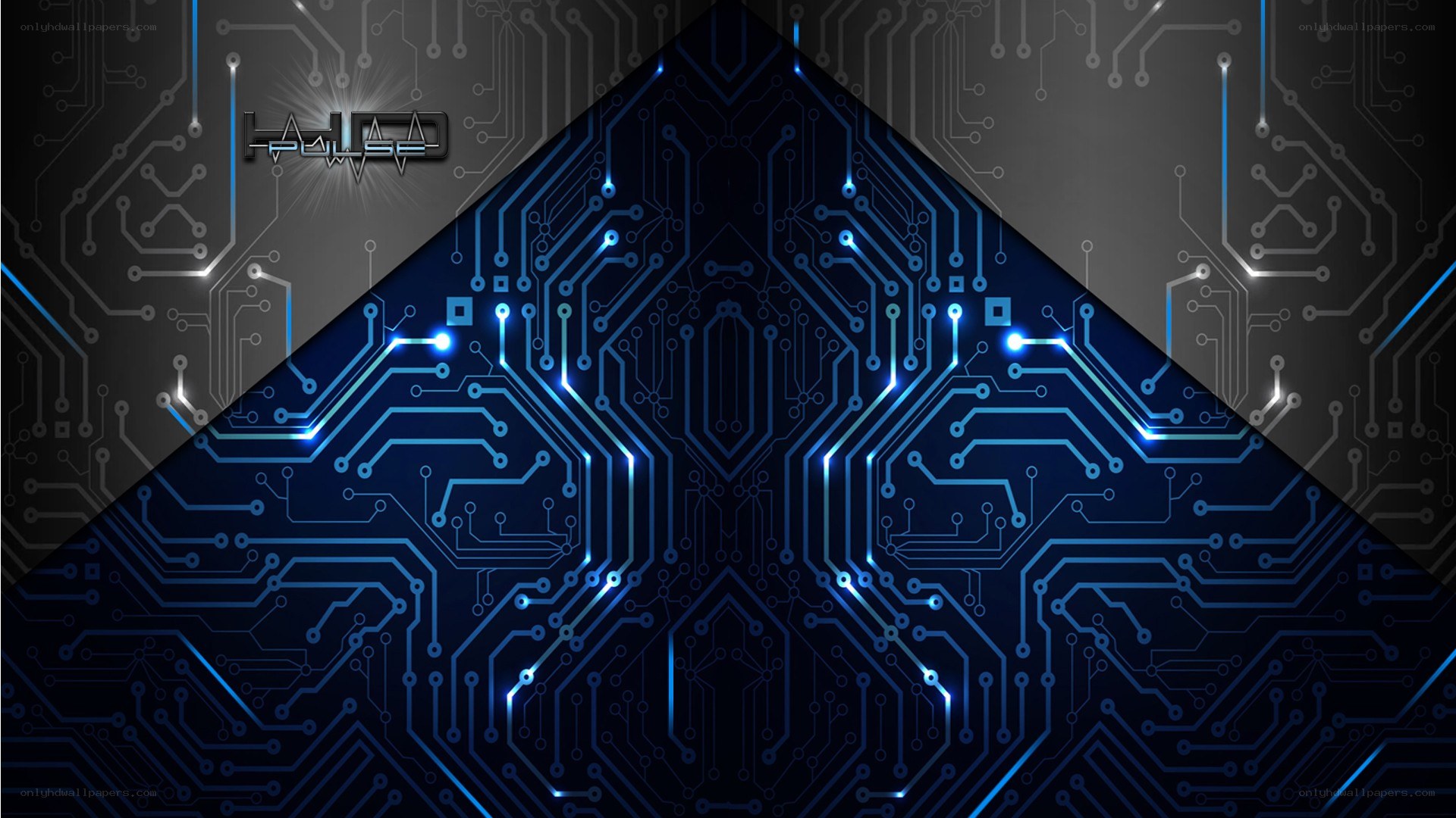 blue circuit board design