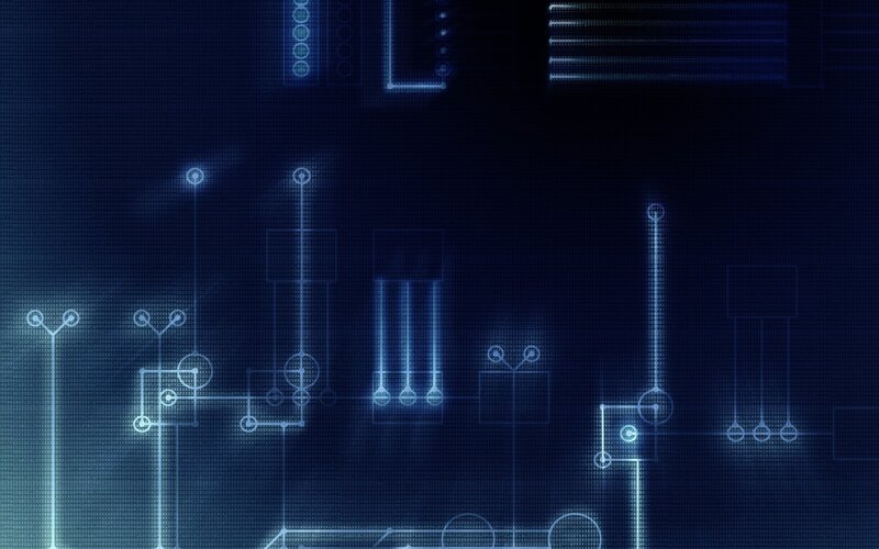 blue circuit board design
