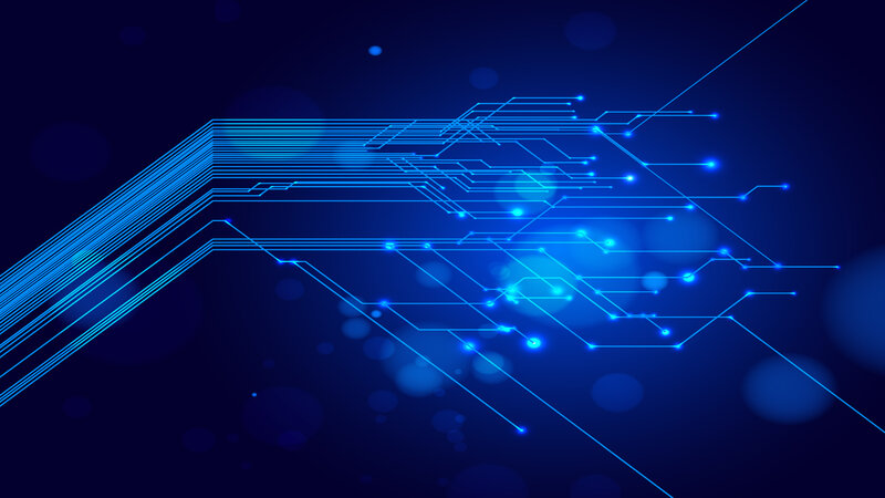 Blue Circuit Board Lines — Technological