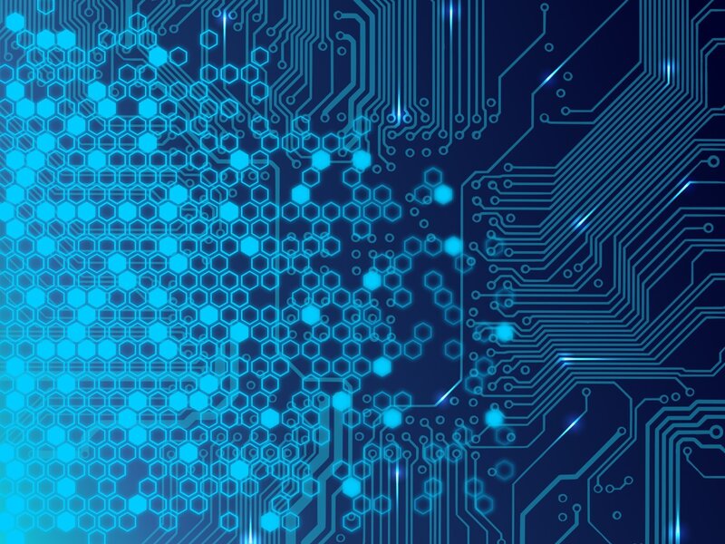 blue circuit board pattern
