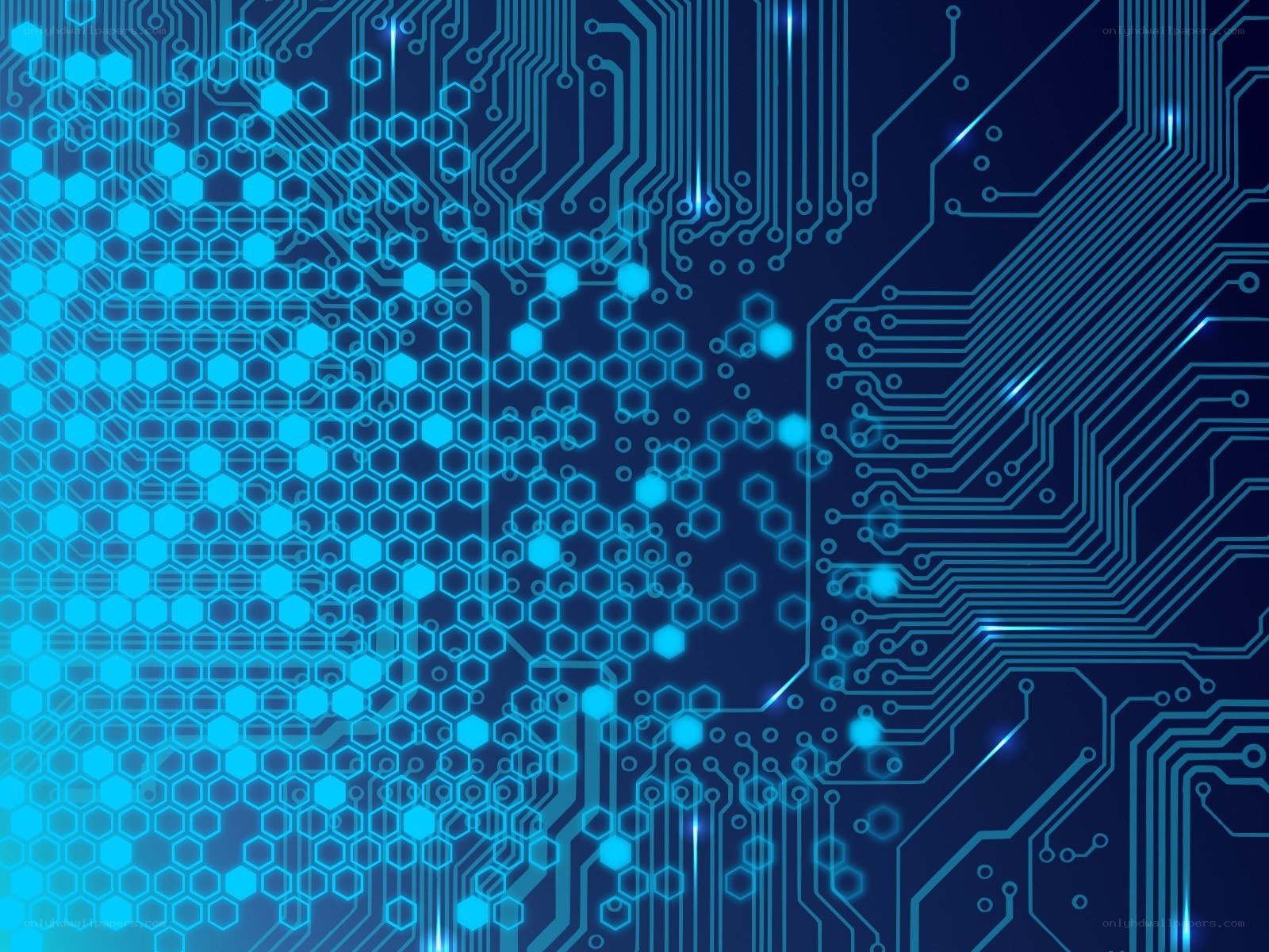 blue circuit board pattern