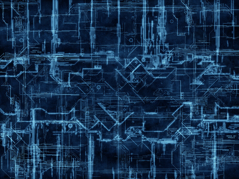 Blue Circuit Diagram — Technological