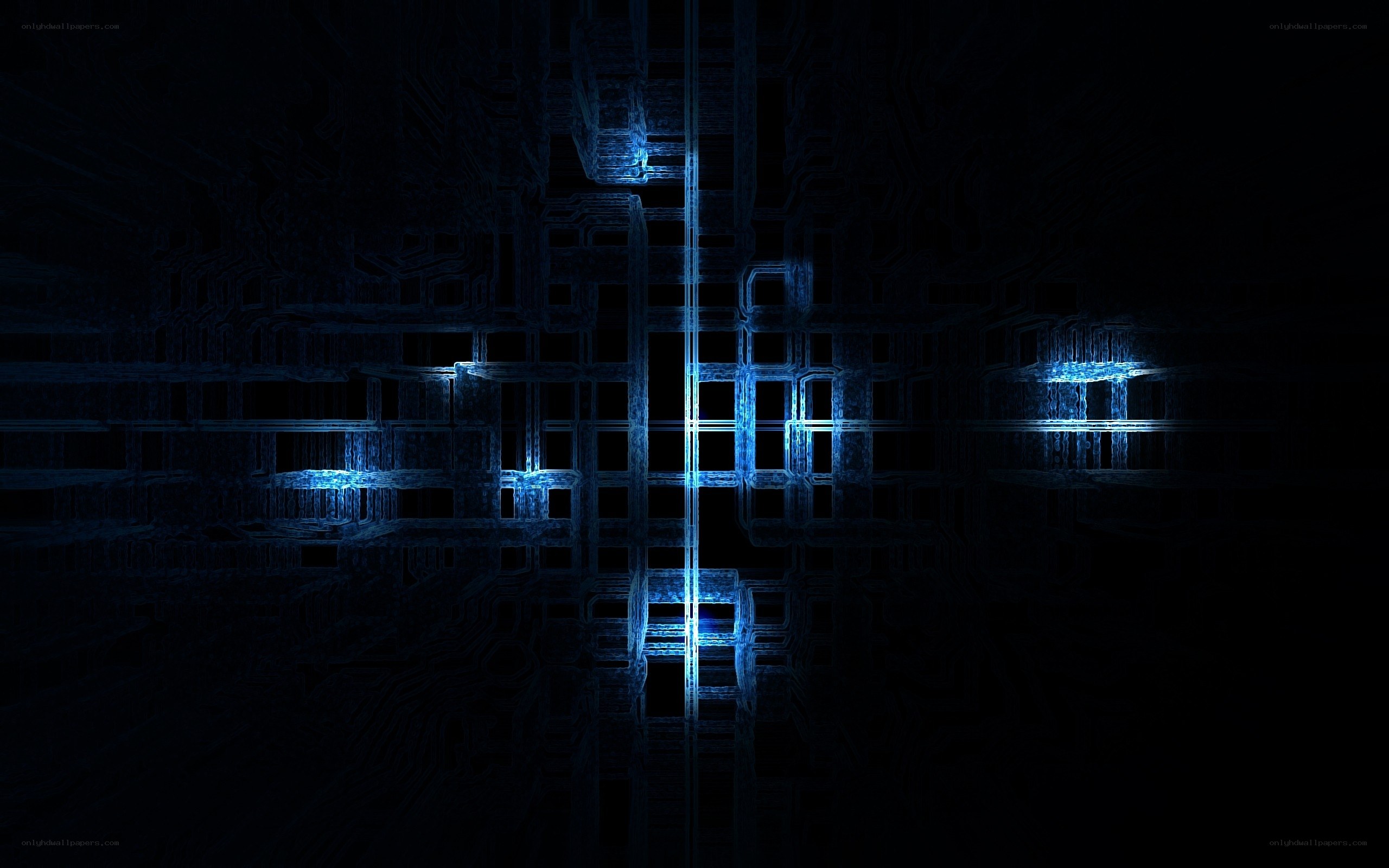 blue circuit grid pattern