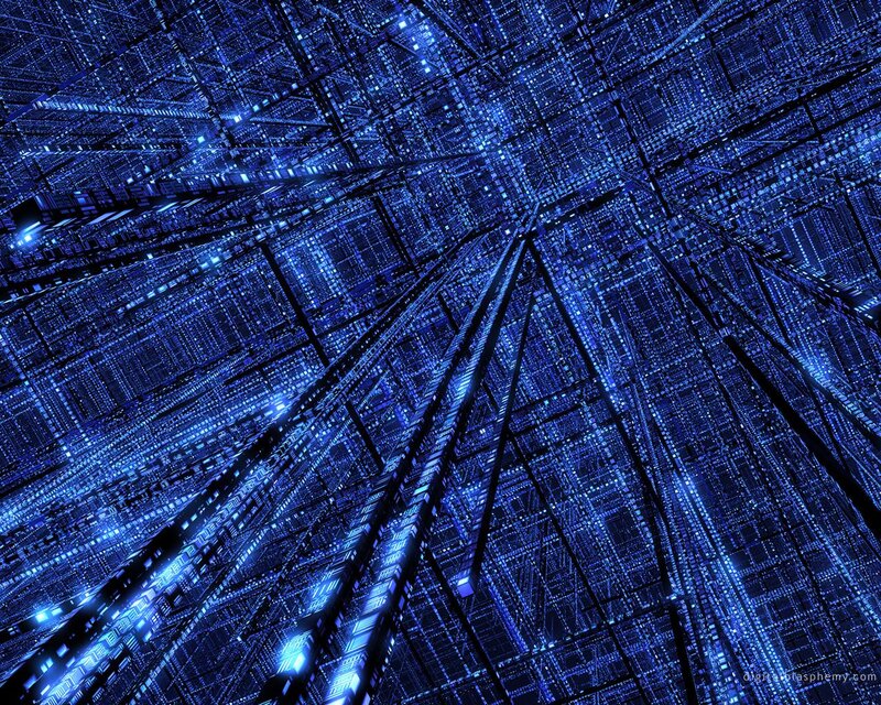 Blue Circuit Grid — Technological