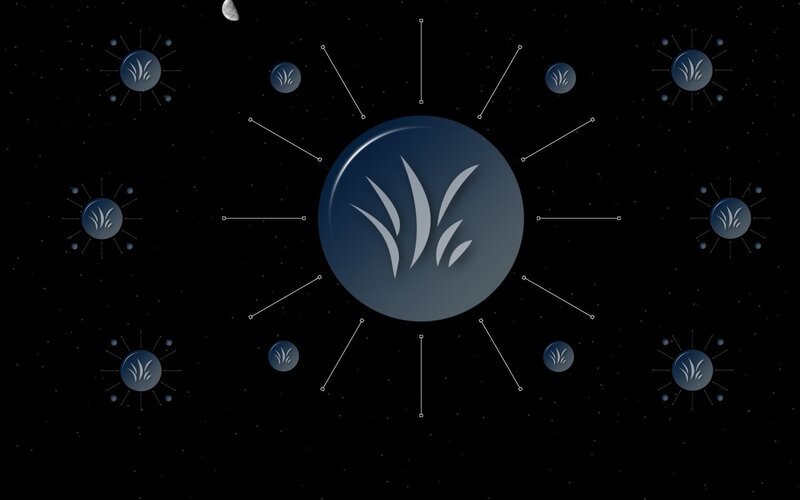 Blue Circular Icons