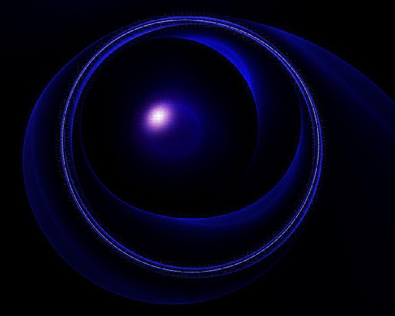 blue circular light pattern