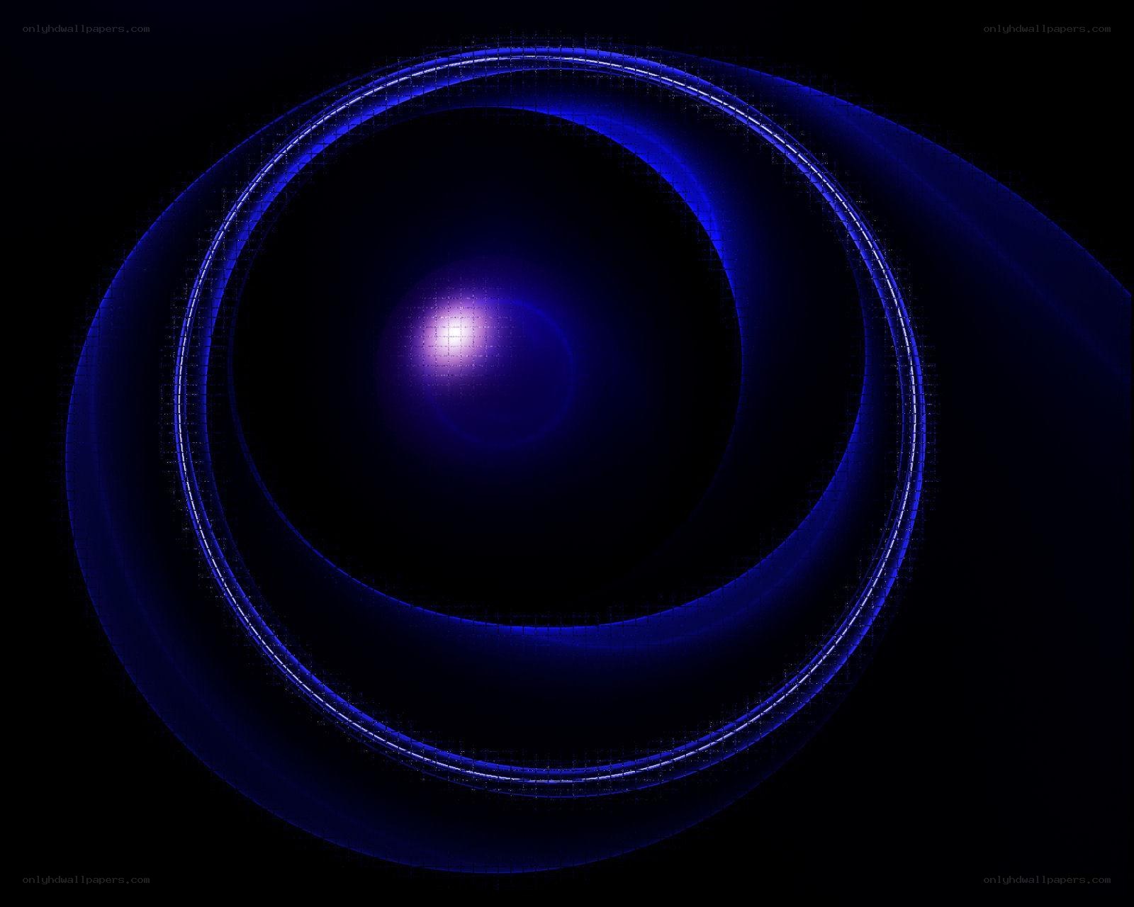 blue circular light pattern