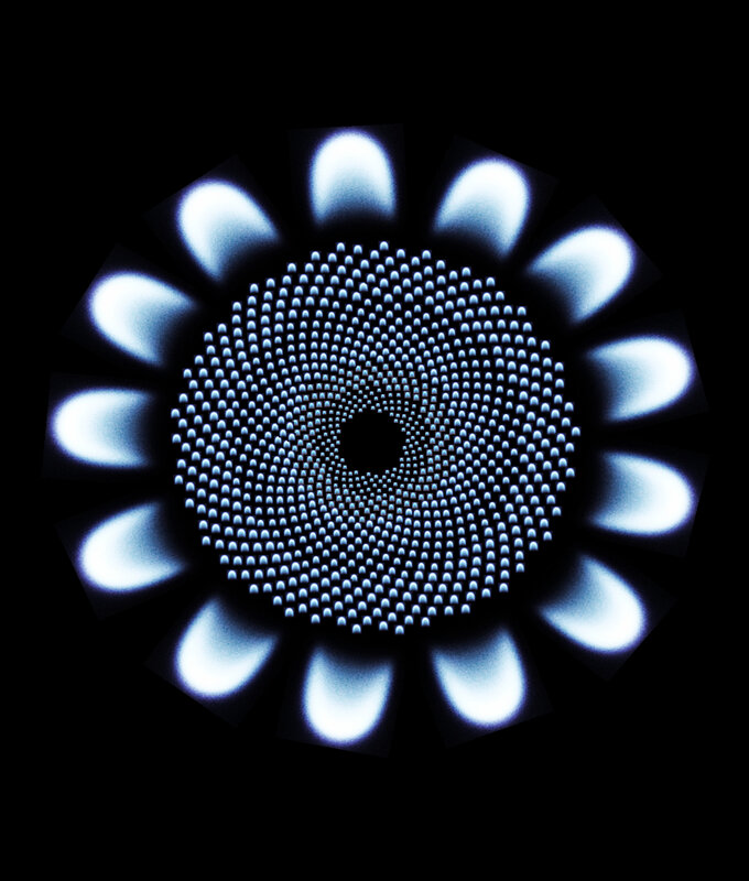 Blue Circular Light Pattern — Calm, Abstract, Circle