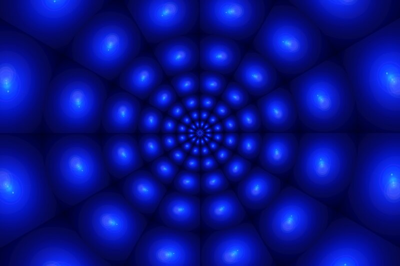 Blue Circular Light Pattern — Hypnotic