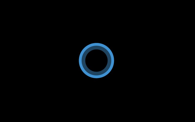Blue Circular Logo — Black, Minimalist